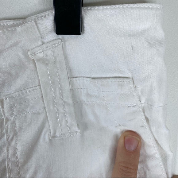 Maeve Naomi Wide Leg Flare Pants Anthropologie White Boho Minimalist Preppy 70s - Picture 6 of 12